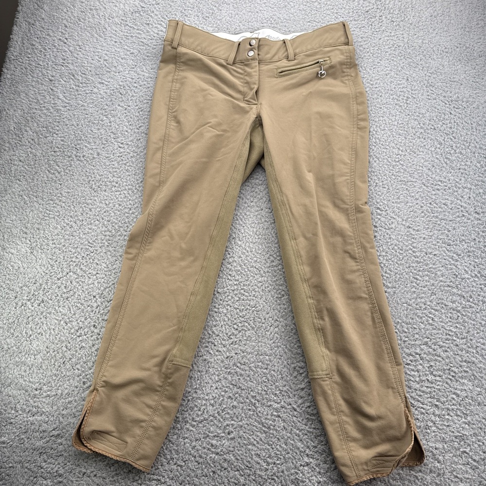 Goode Rider Breeches Womens 34R Beige Tan Full Seat Riding Pants Equestrian